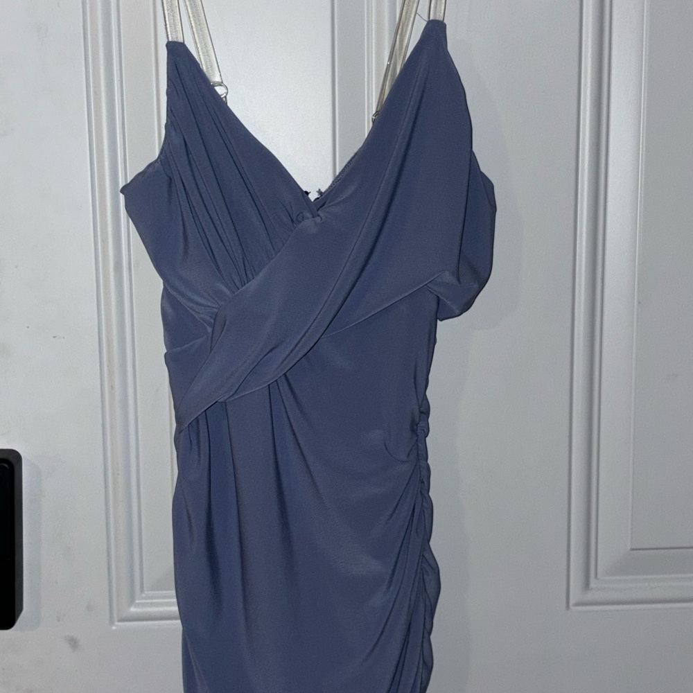 Fashion Nova Strapless Slate Dress